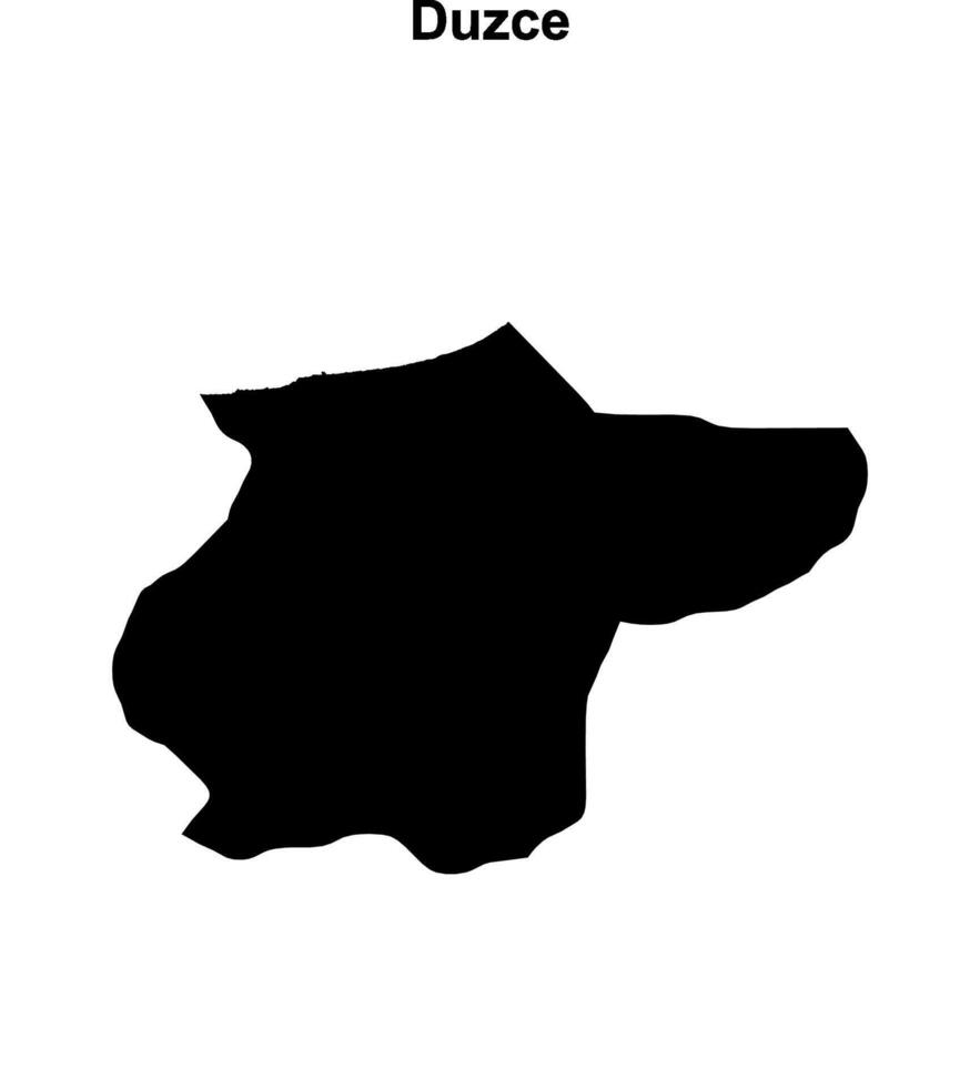 Duzce outline map vector