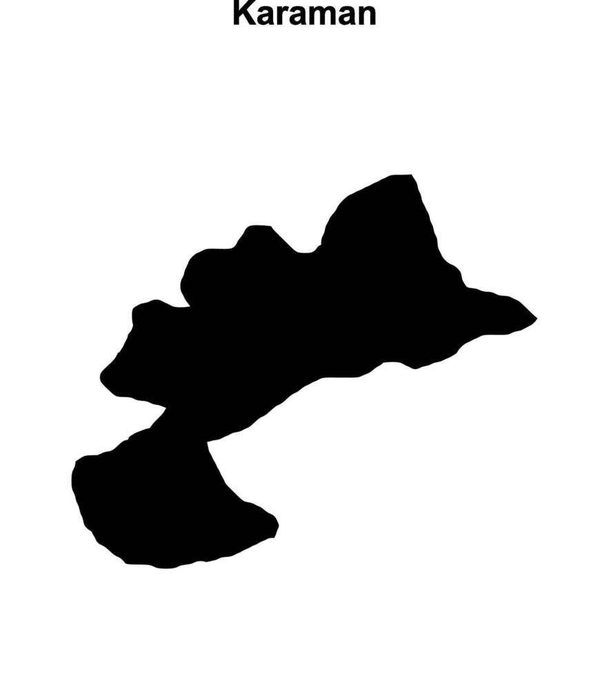 Karaman outline map vector