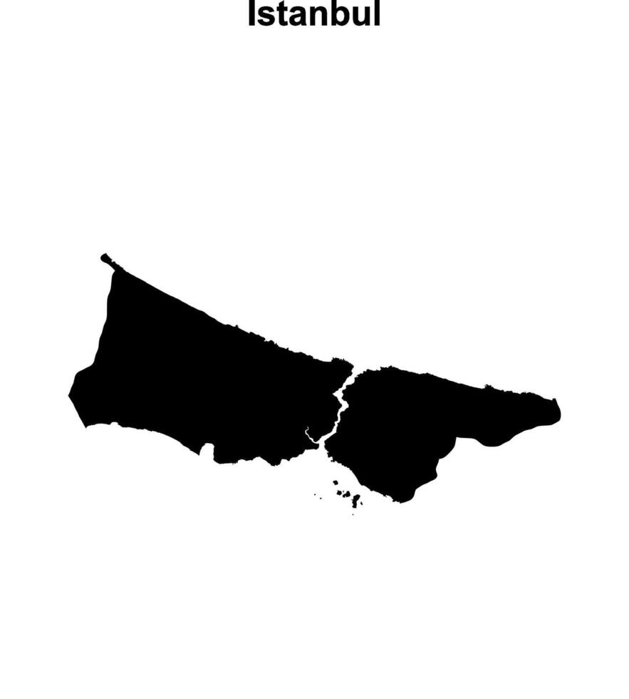 Istanbul outline map vector