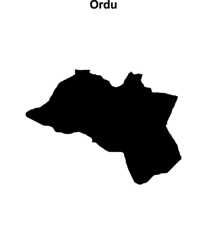 Ordu outline map vector