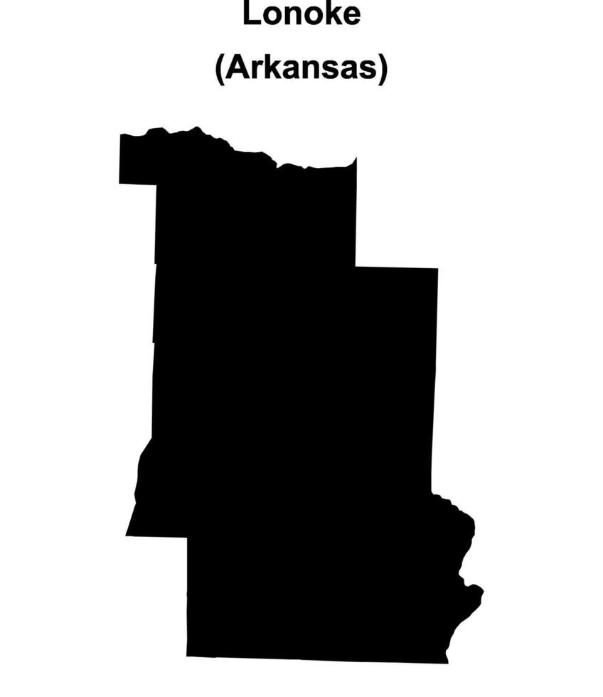 Lonoke County, Arkansas blank outline map 46570349 Vector Art at Vecteezy