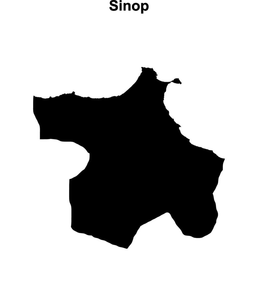 Sinop outline map vector
