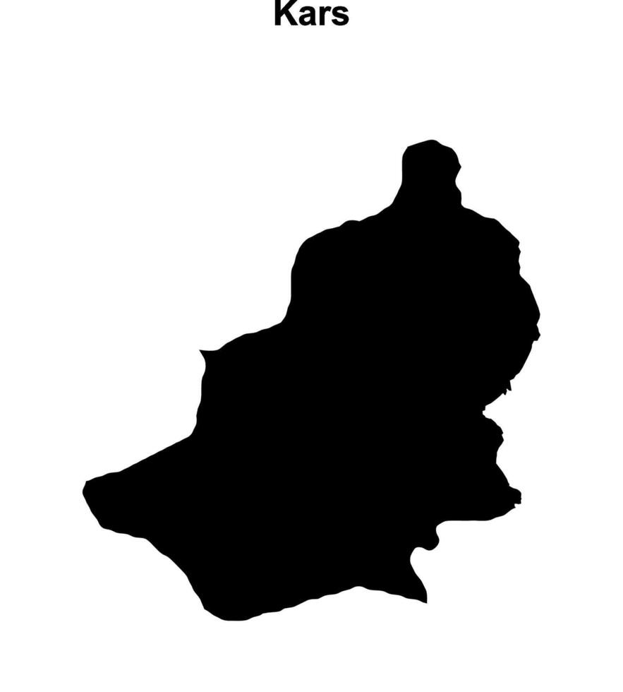 Kars outline map vector