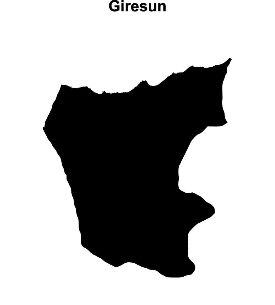 Giresun outline map vector