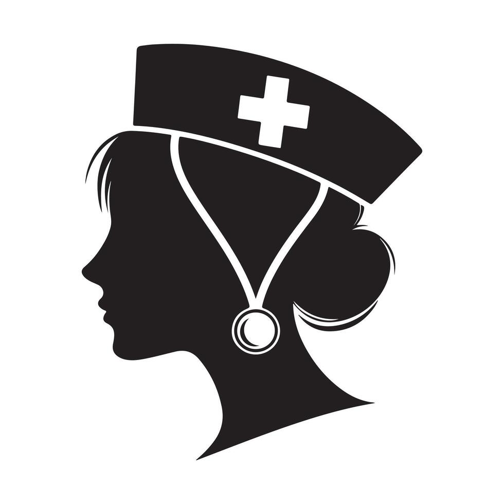 Doctor nurse vectors silhouette