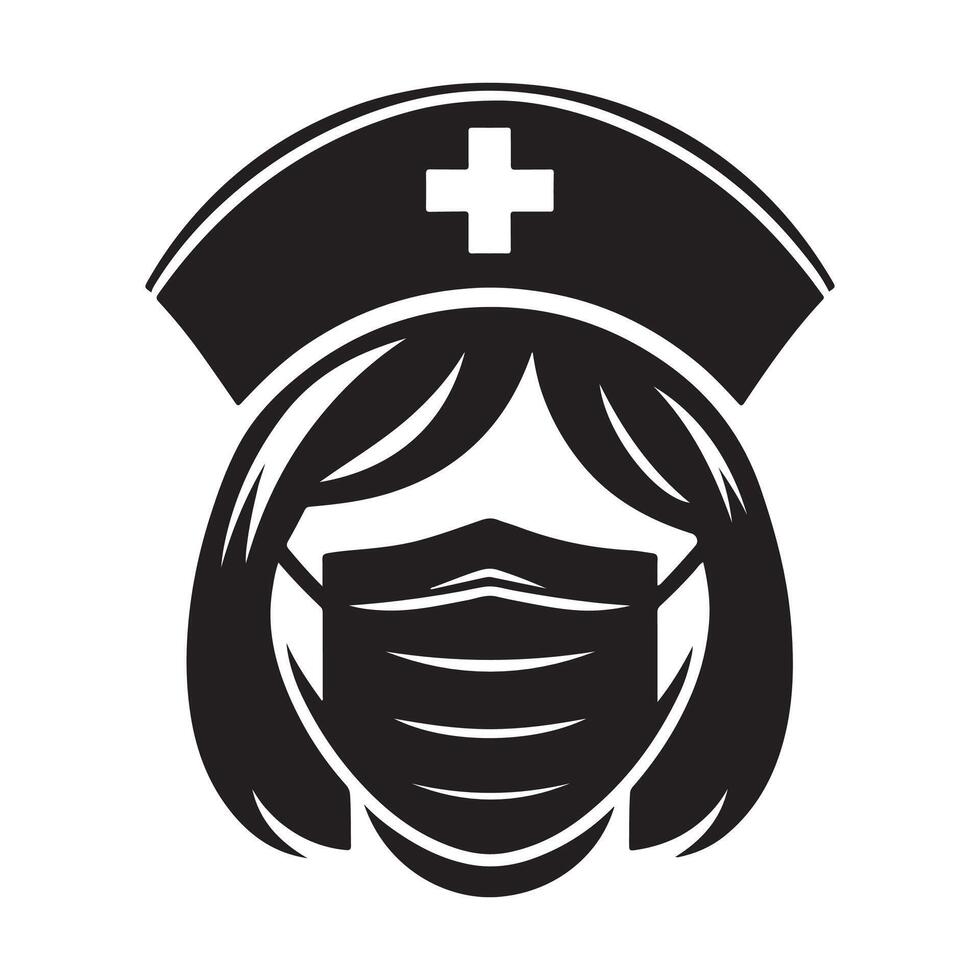 Doctor nurse vectors silhouette