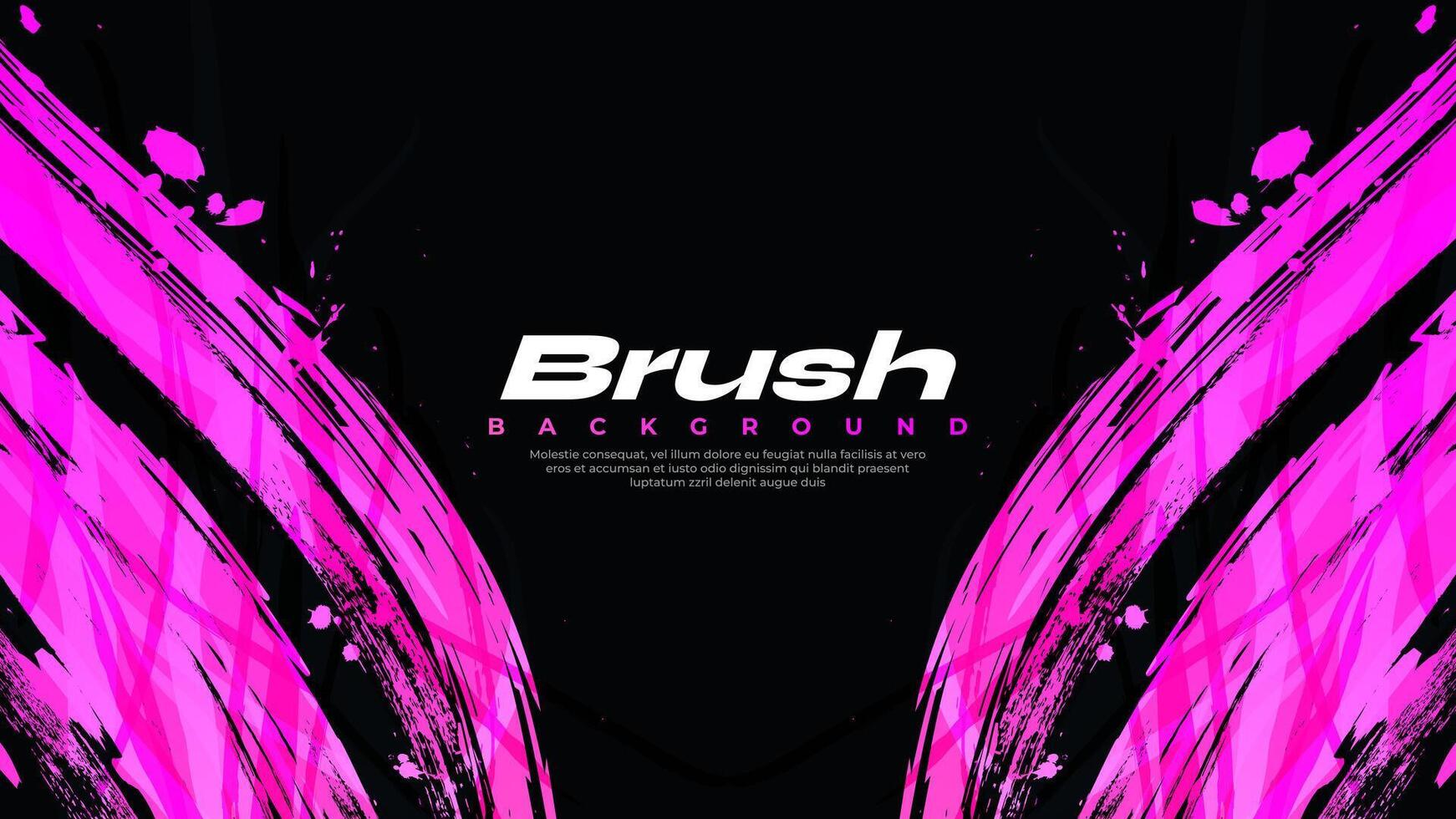 Pink Gradient Brush Background. Grunge Sport Banner Design vector