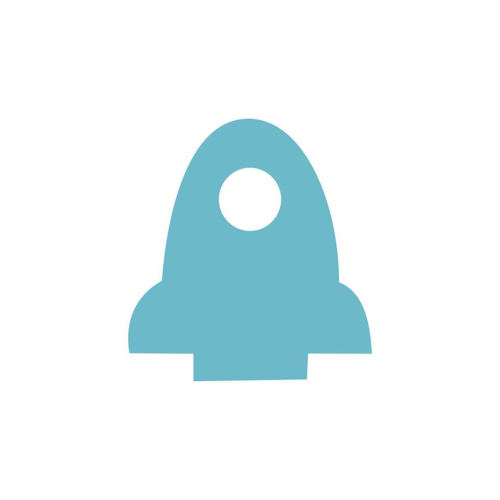 Rocket icon in flat style. Spaceship illustration on white isolated background. Startup business concept. Flat design style modern illustration. vector