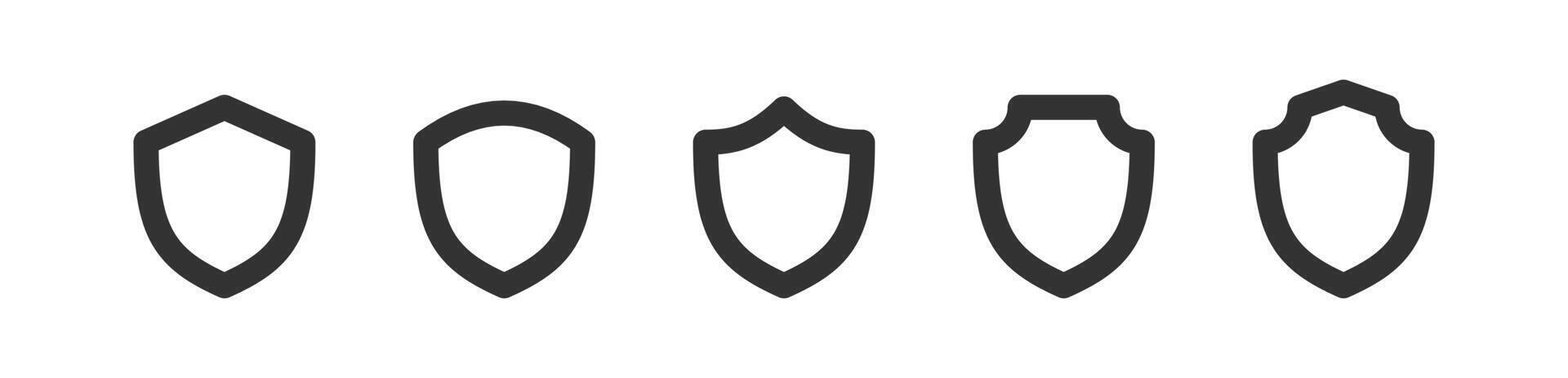 Shield icon. Security, defense, protection, safety sign. Guard badge. Privacy emblem. vector