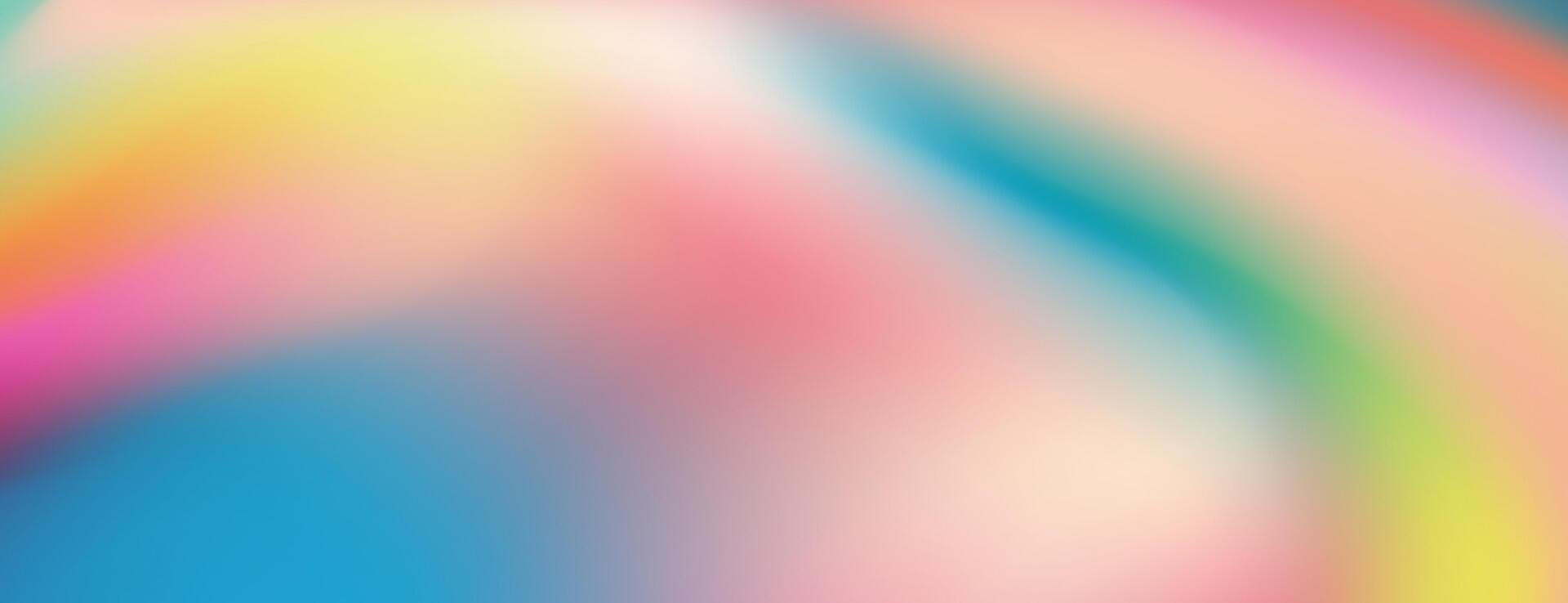 Refined mesh blur background showcases an interconnected wave design in a smooth yellow, pink, and blue gradient vector