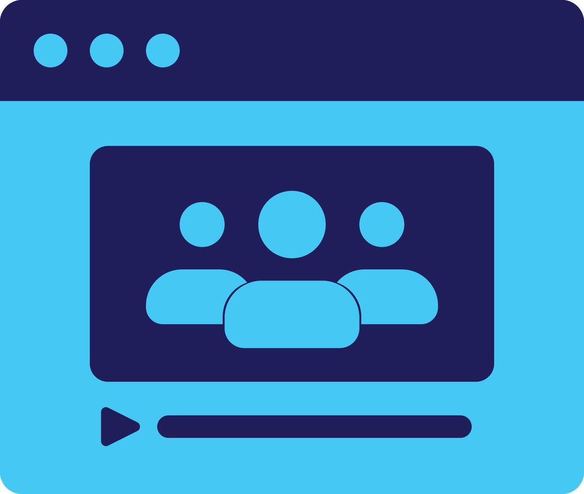 SEO icon flat style with blue color vector