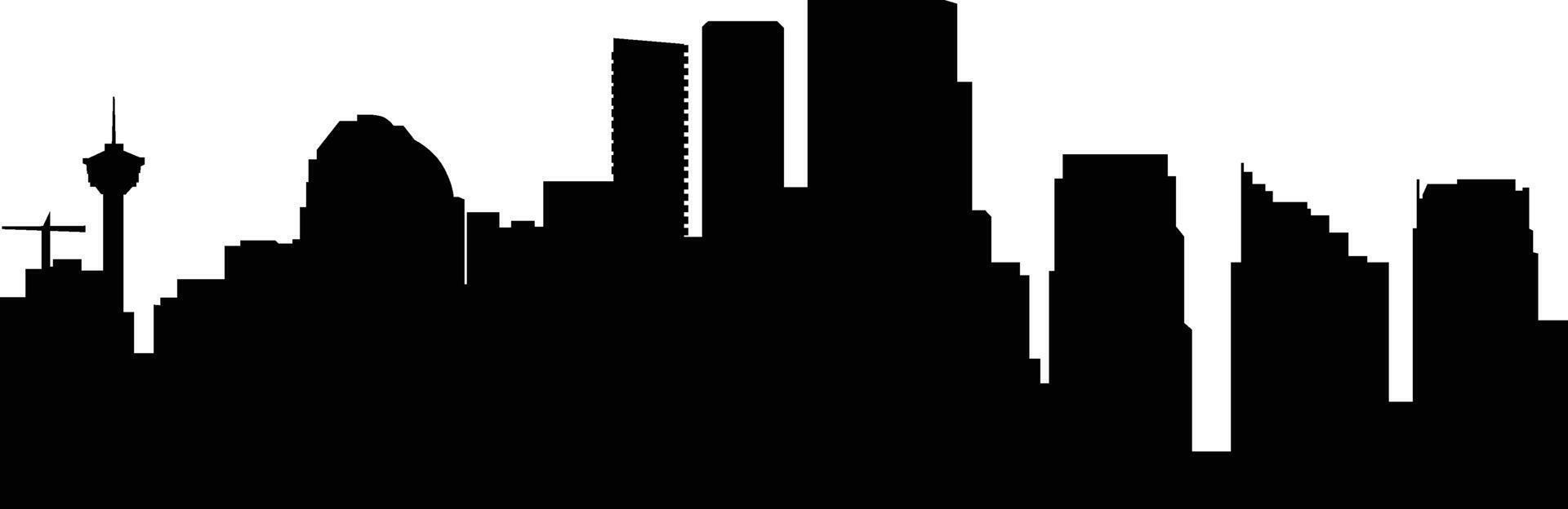 Calgary city skyline silhouette vector