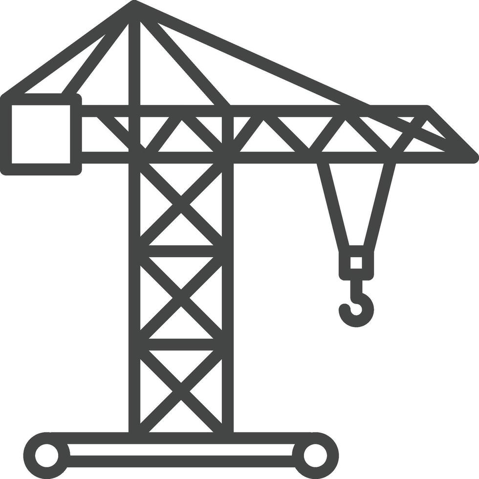 construction vehicles icon in outline style vector
