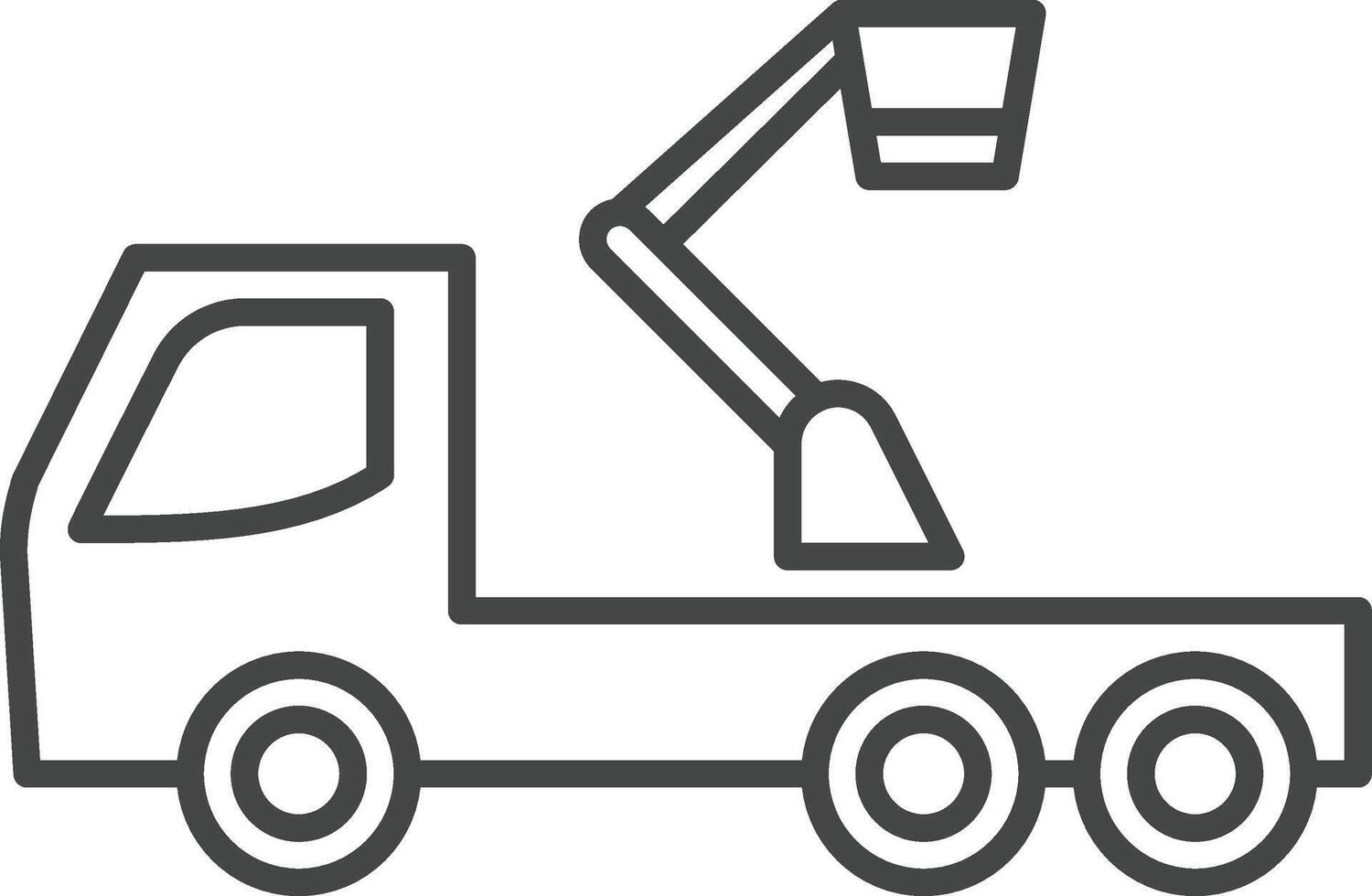 construction vehicles icon in outline style vector