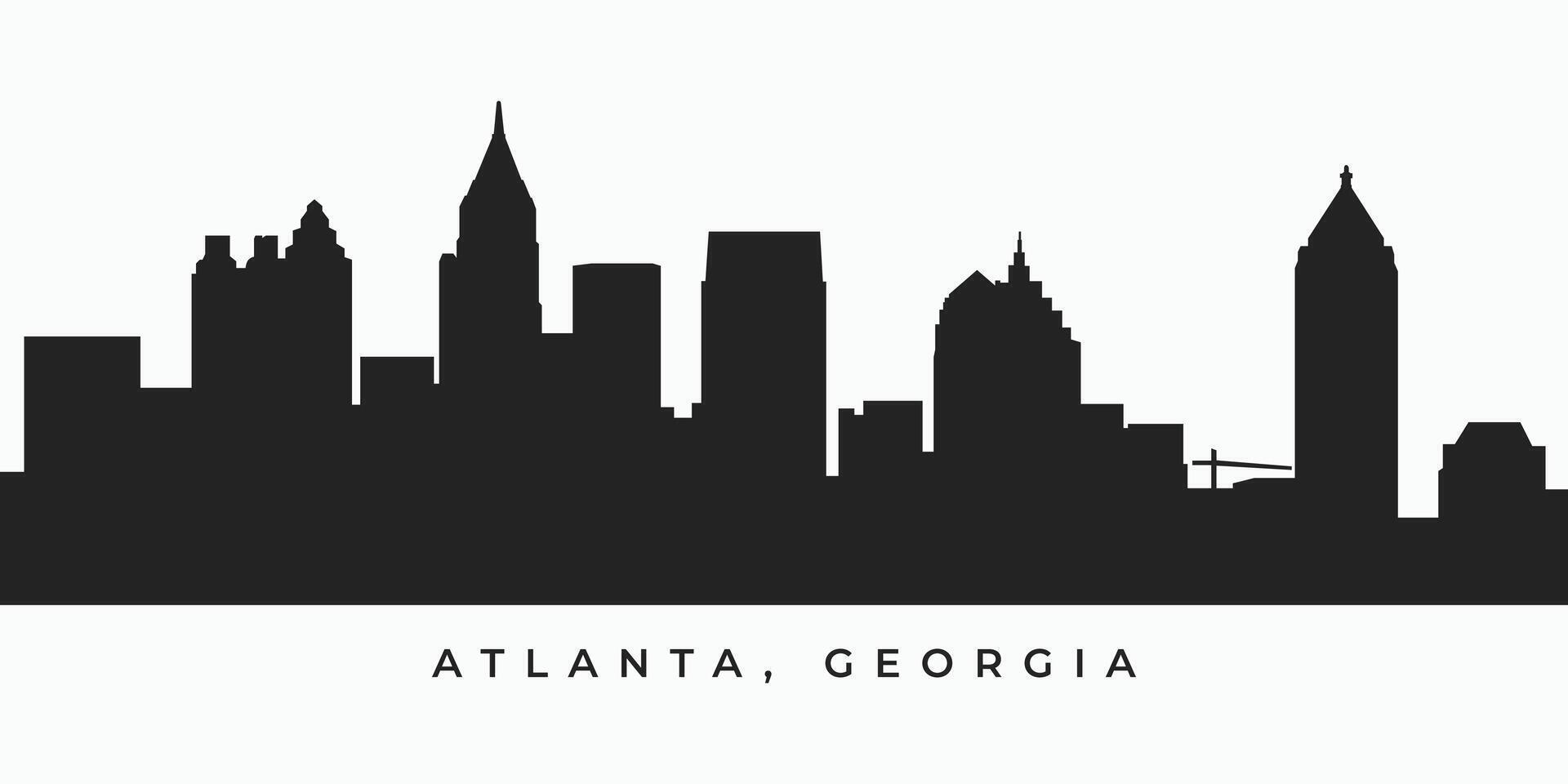 Atlanta skyline silhouette illustration vector