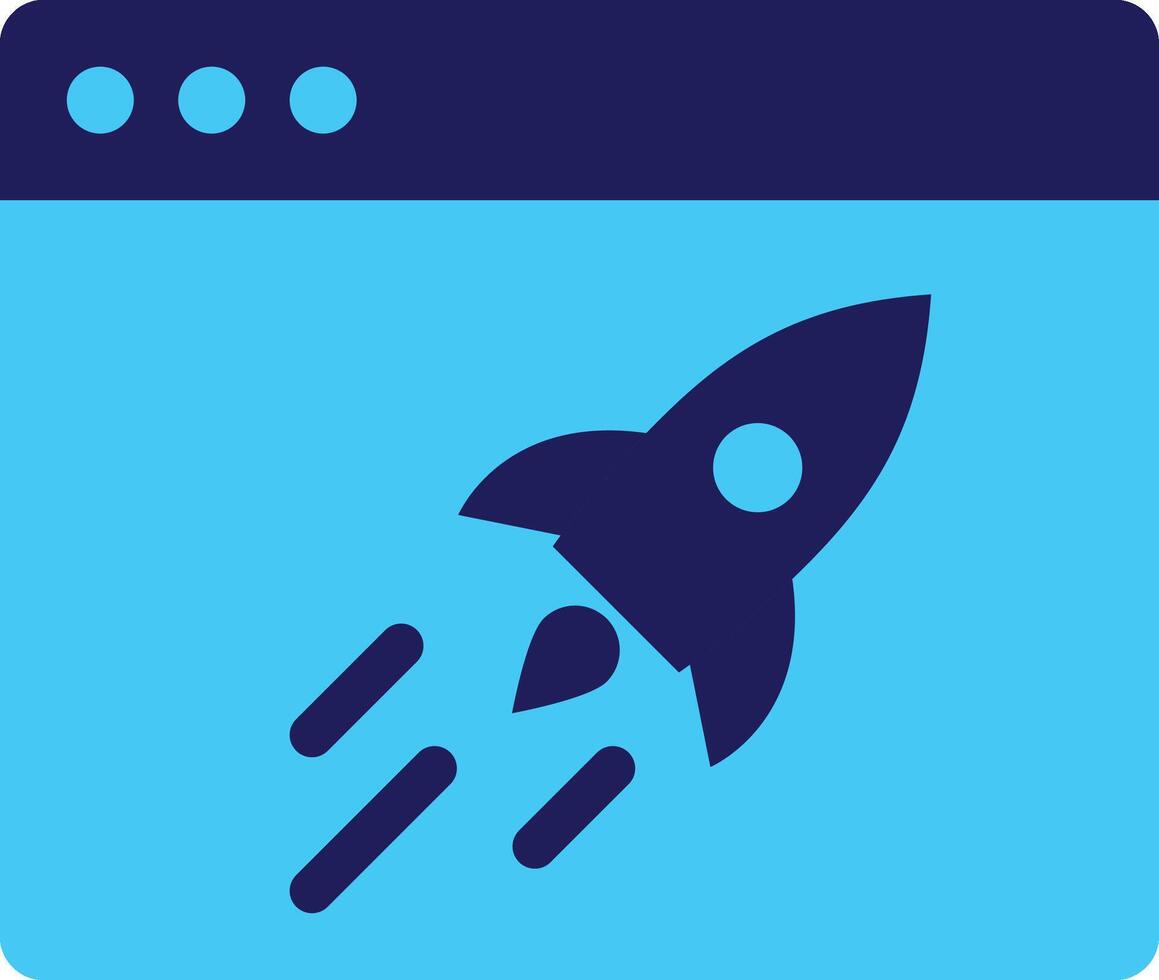 SEO icon flat style with blue color vector