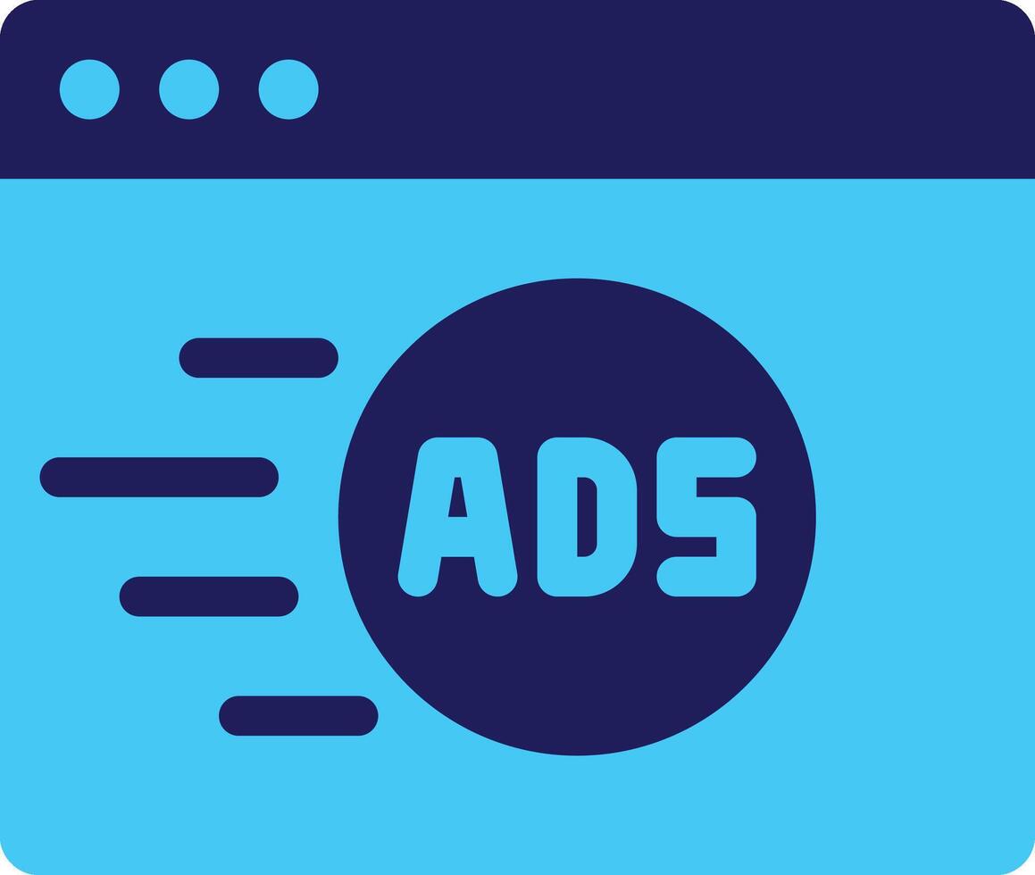 SEO icon flat style with blue color vector