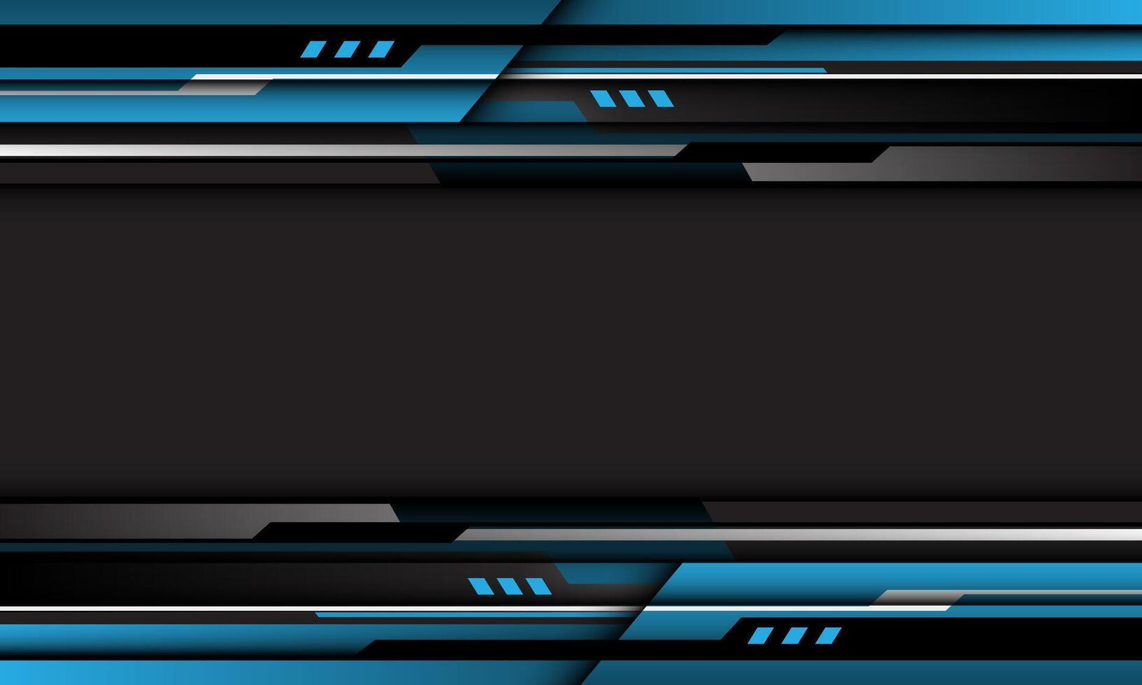 Abstract blue grey cyber futuristic geometric on dark design modern technology background vector