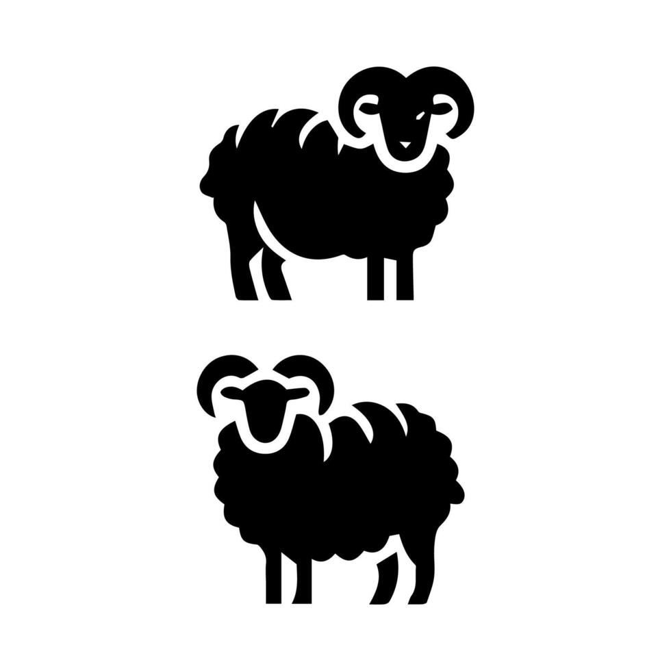 sheep silhouette logo icon vector