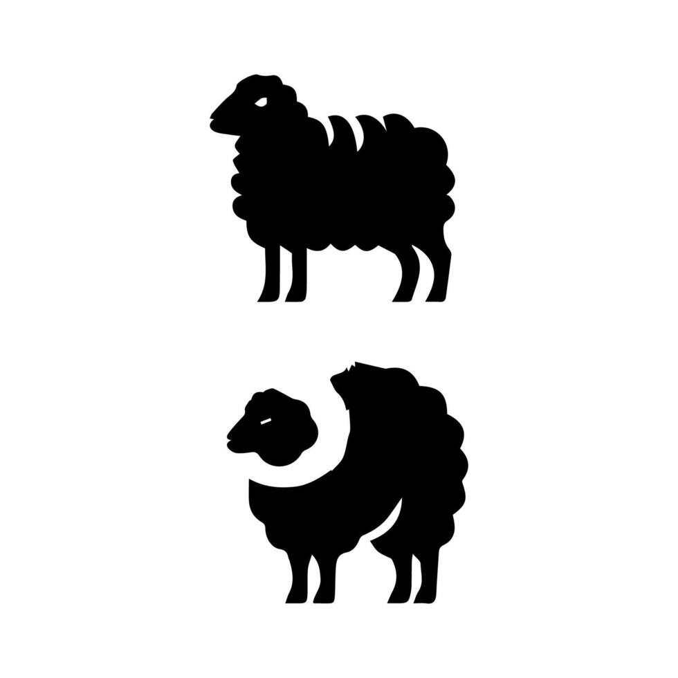 sheep silhouette logo icon vector