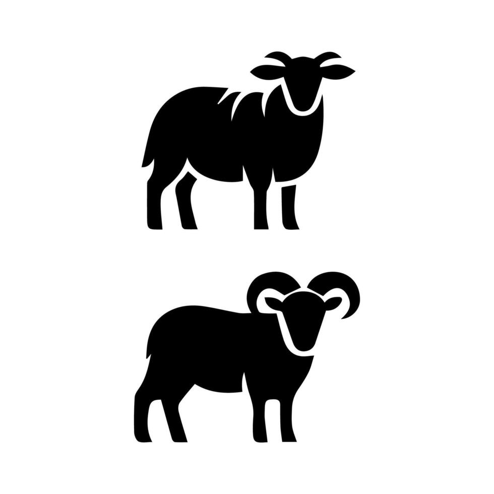 sheep silhouette logo icon vector