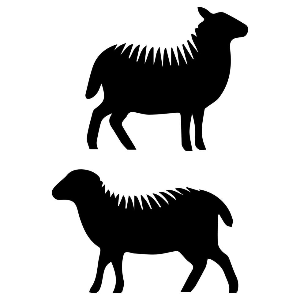 sheep silhouette logo icon vector