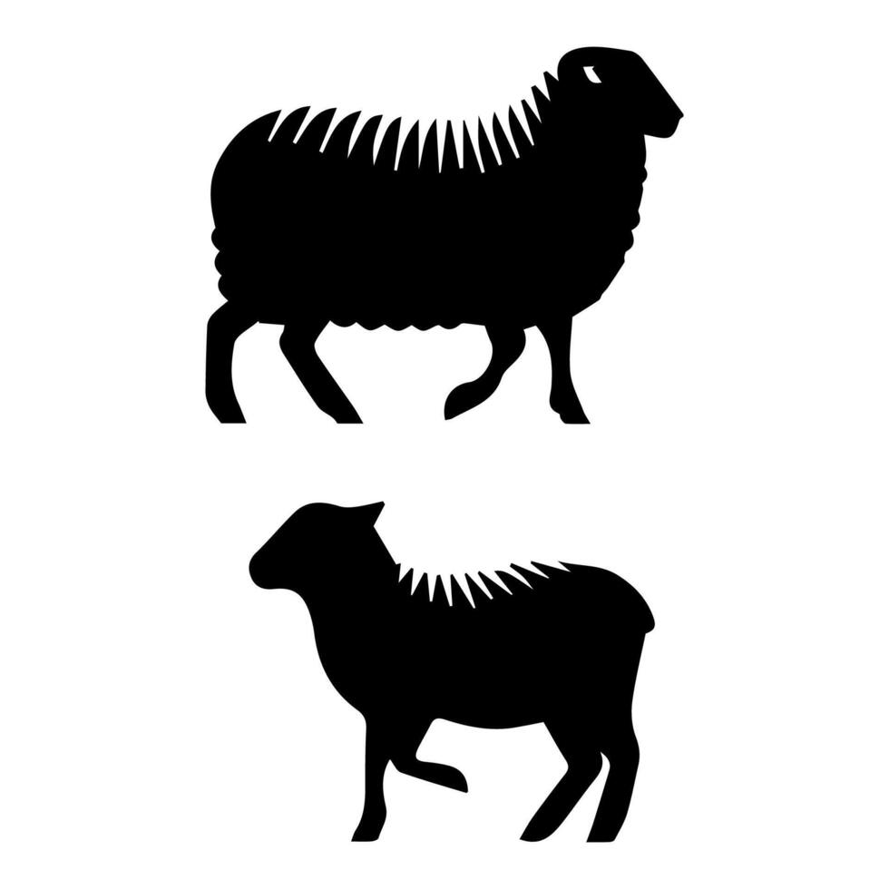 sheep silhouette logo icon vector
