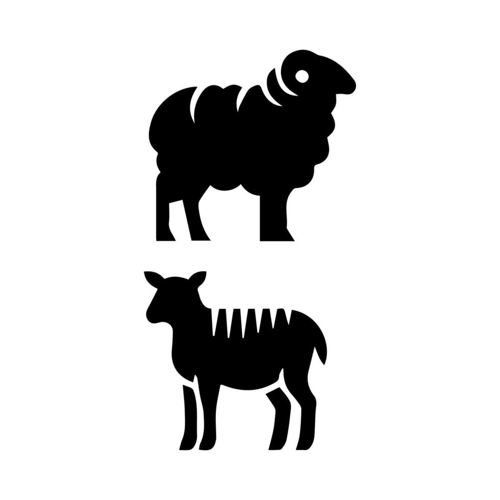 sheep silhouette logo icon vector