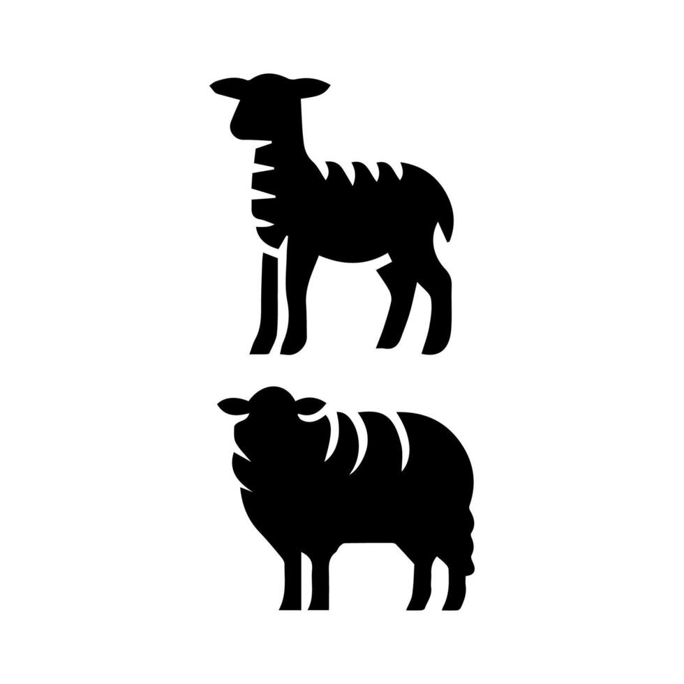 sheep silhouette logo icon vector