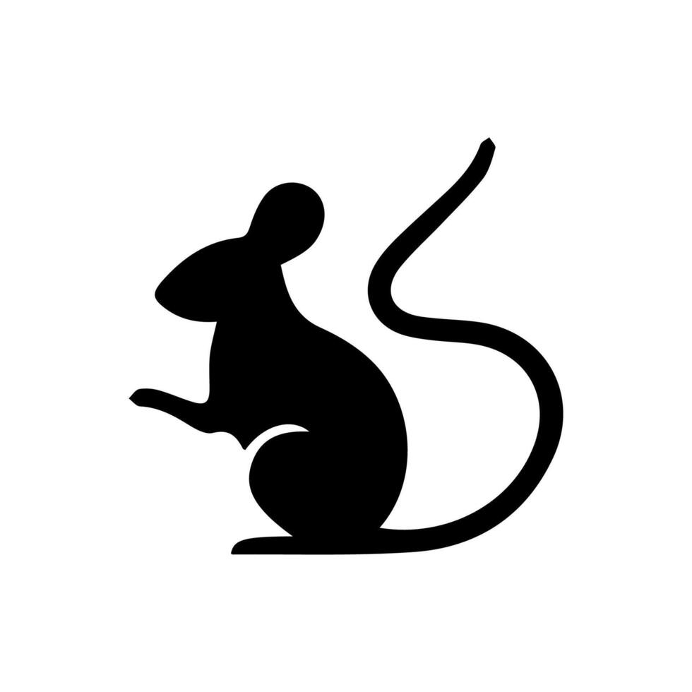 Mouse rat mice silhouette logo icon vector