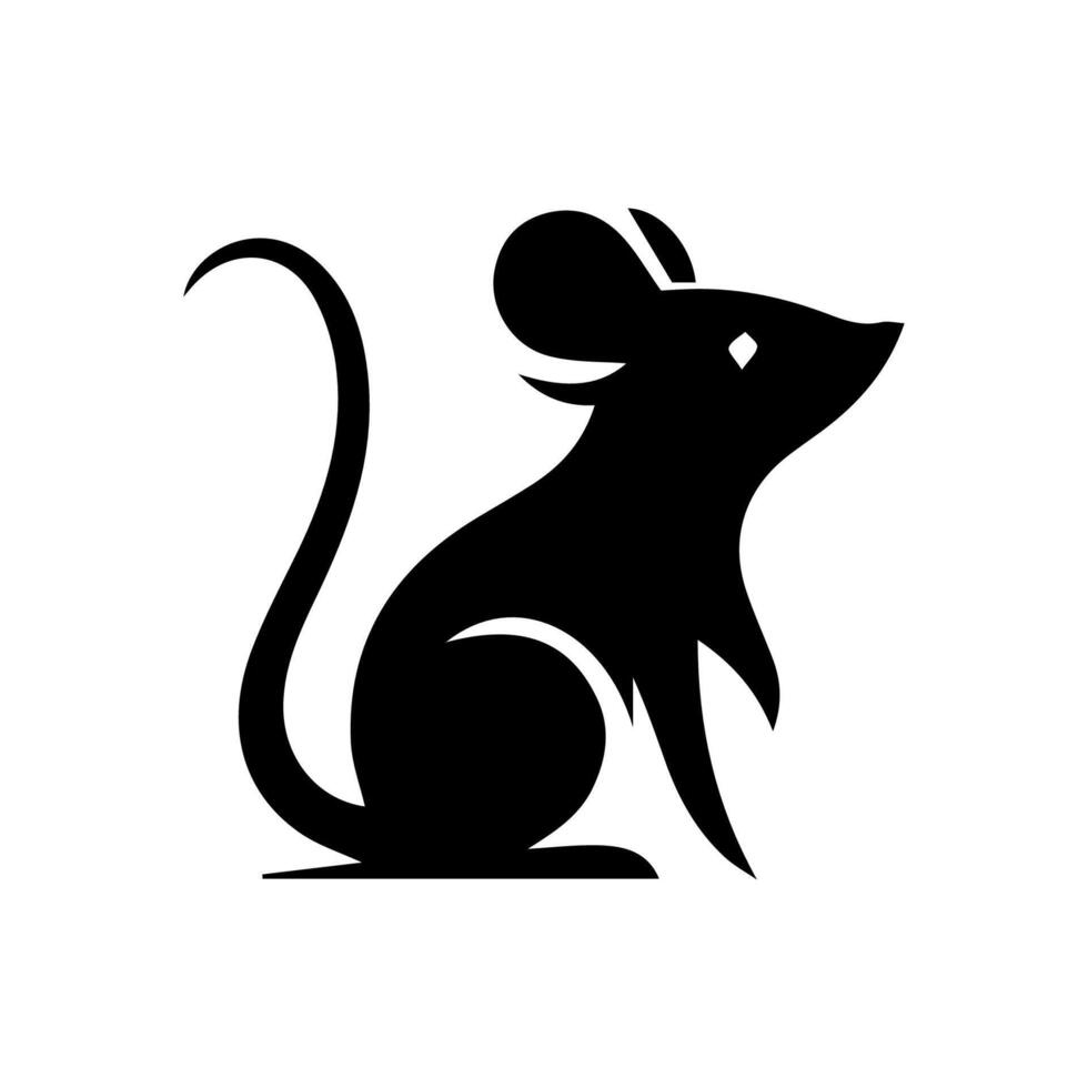 Mouse rat mice silhouette logo icon vector