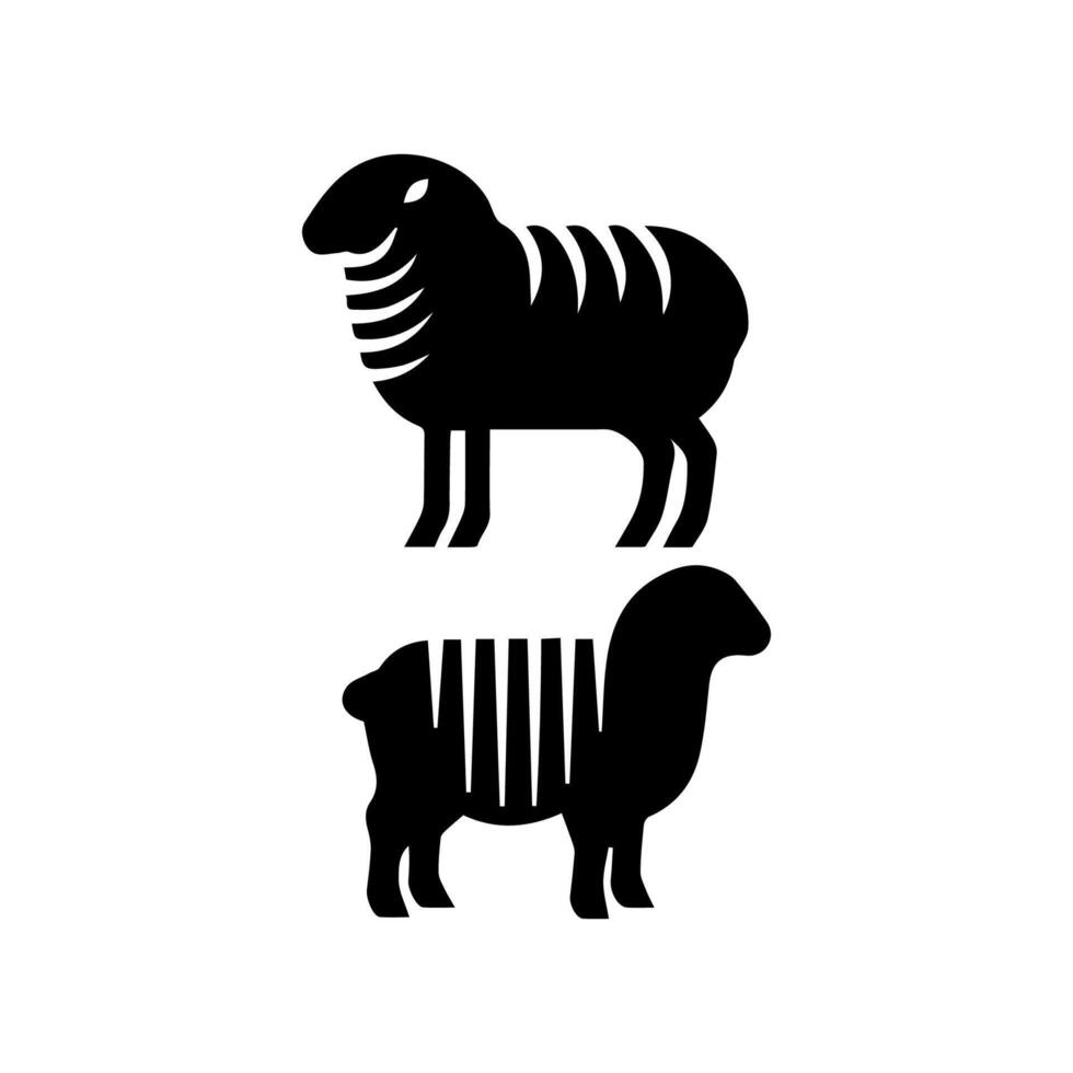 sheep silhouette logo icon vector