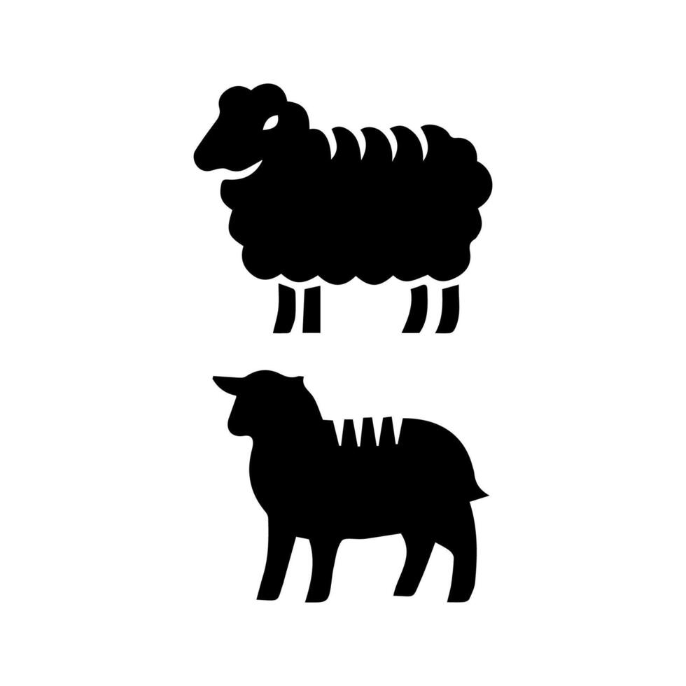 sheep silhouette logo icon vector