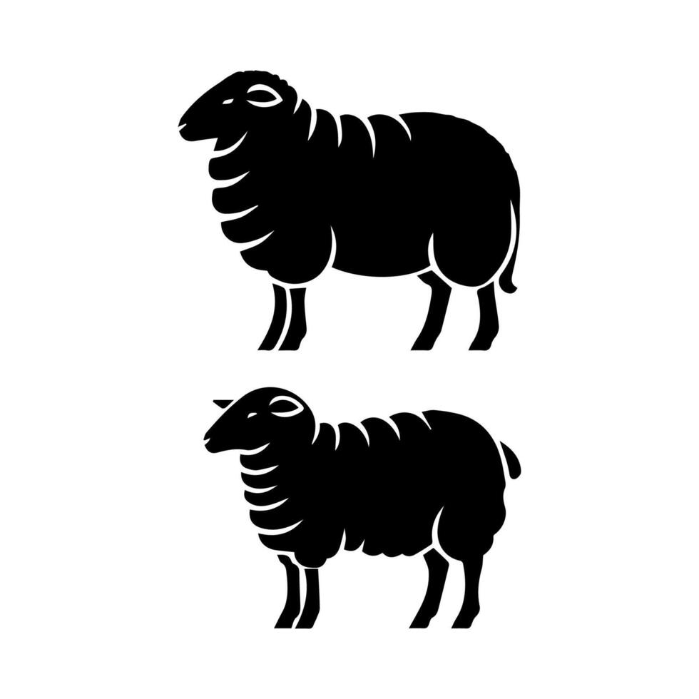 sheep silhouette logo icon vector