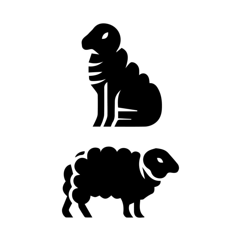 sheep silhouette logo icon vector