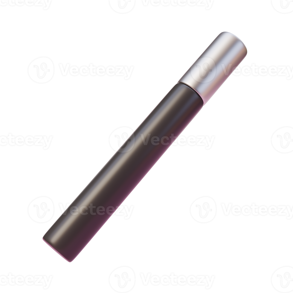 3d render illustration of black magic wand stick for magic tricks. 3d illustration design for web site mobile app or brand png