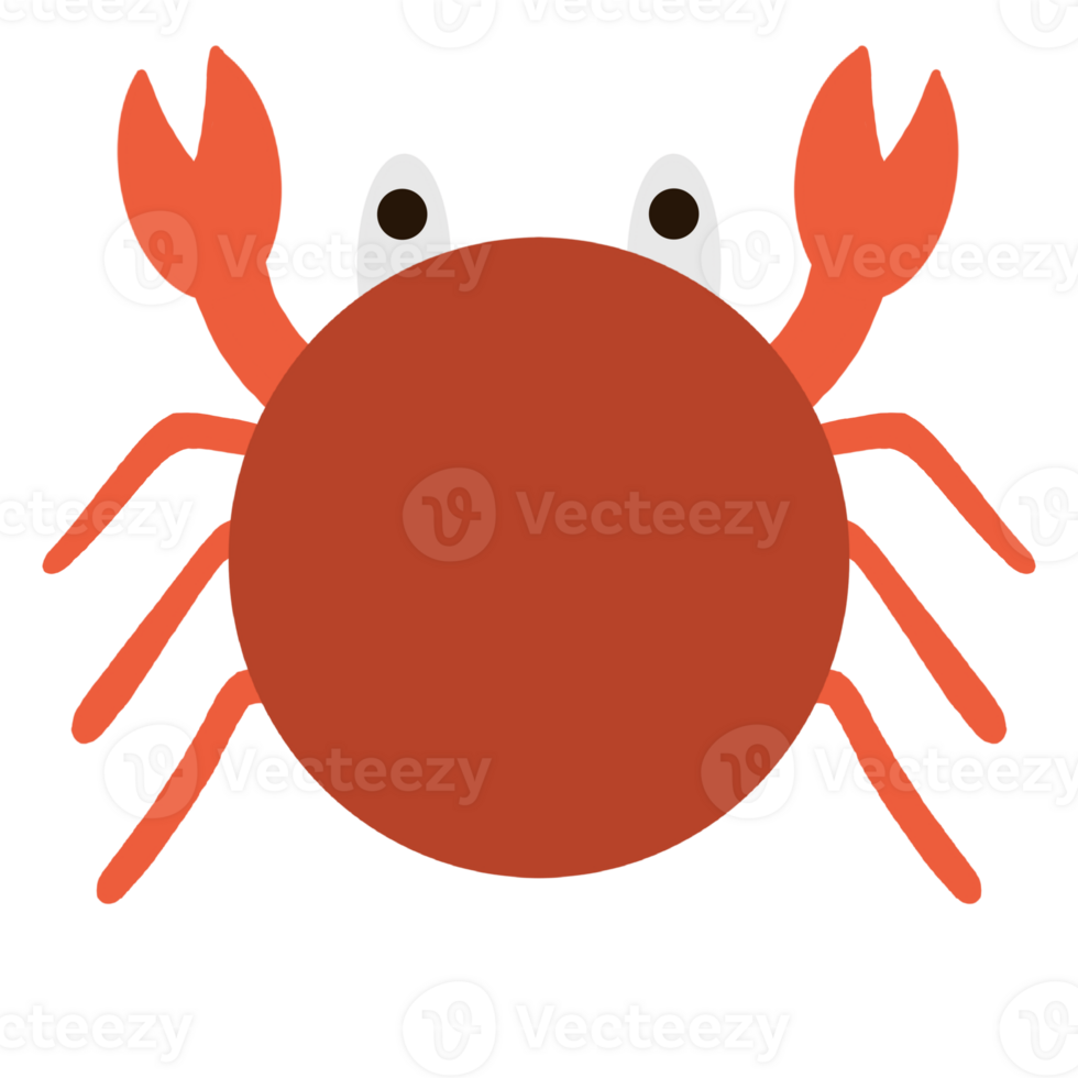a crab icon on transparent background png