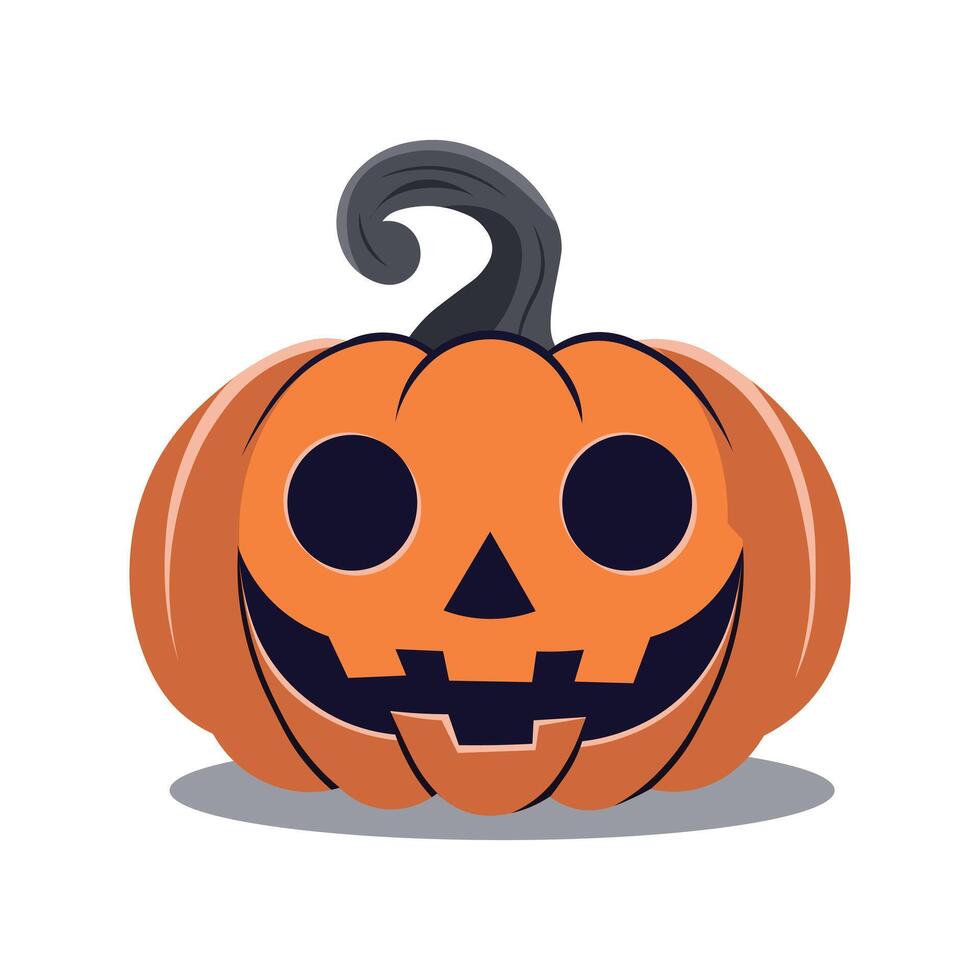 Happy Halloween Pumpkin flat illustration. Pumpkin isolated on a transparent background vector