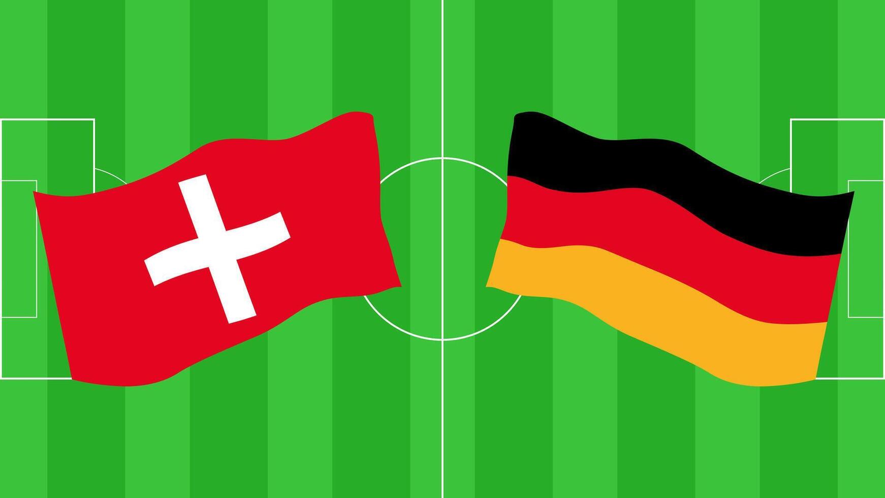 Euro Football Championship event 2024 in Germany. Group A.Switzerland Germany. Layout banner background poster web design. illustration. vector
