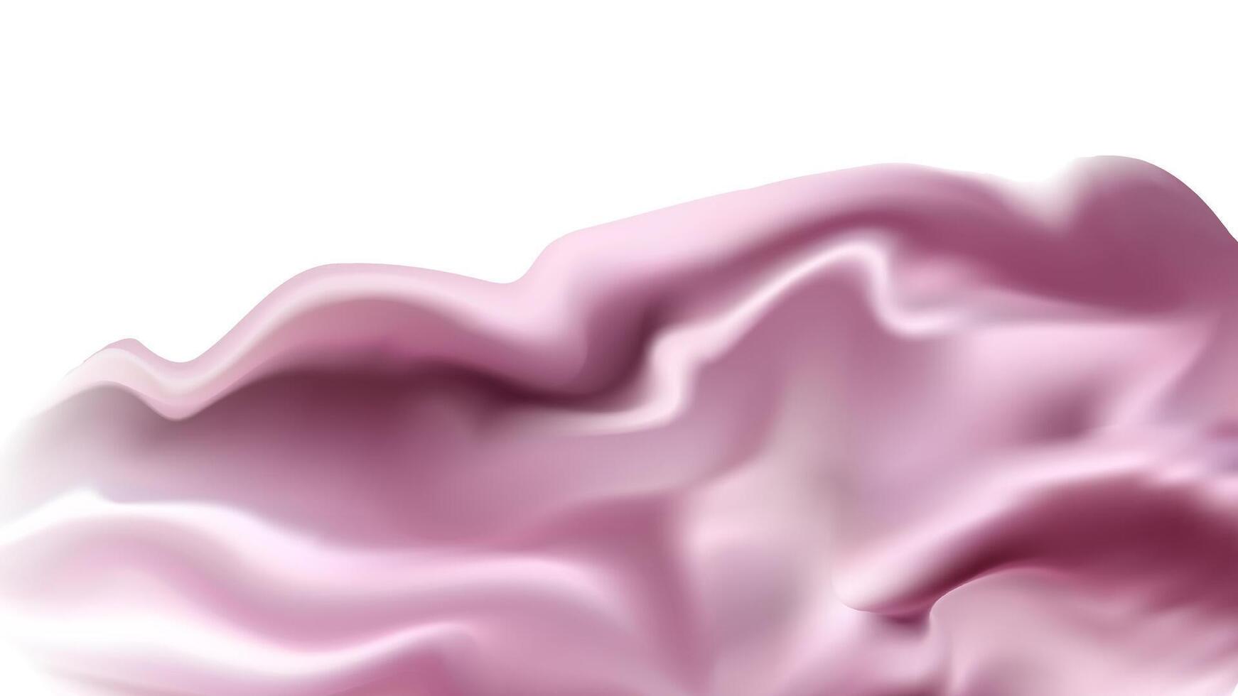 3d design with silk texture cloth background. Lilac silk drapery. Luxurious satin fabric. Product advertising design. realistic illustration. vector