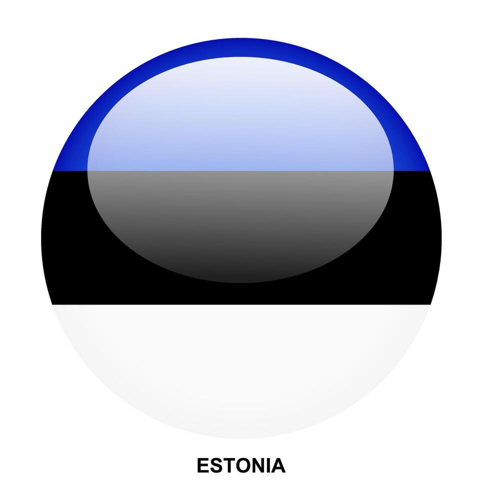ESTONIA flag button on white background vector