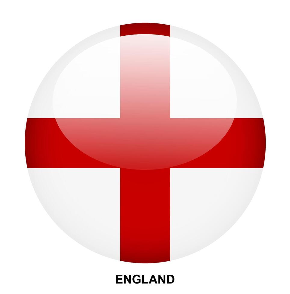 ENGLAND flag button on white background vector