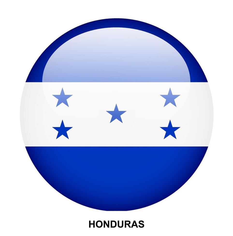 HONDURAS flag button on white background vector