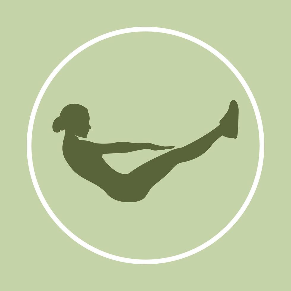Pilates icon colorful background abstract trendy illustration design vector