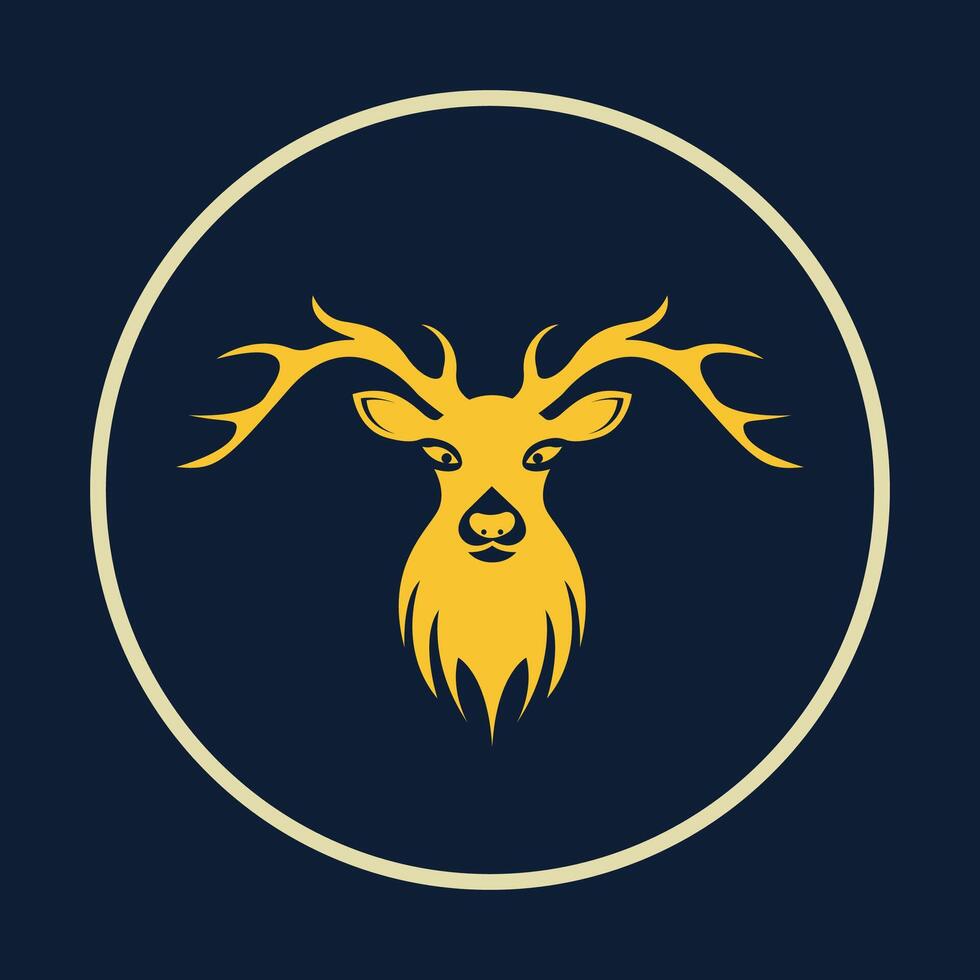 Deer head symbol abstract beautiful lovely background illustration design vector