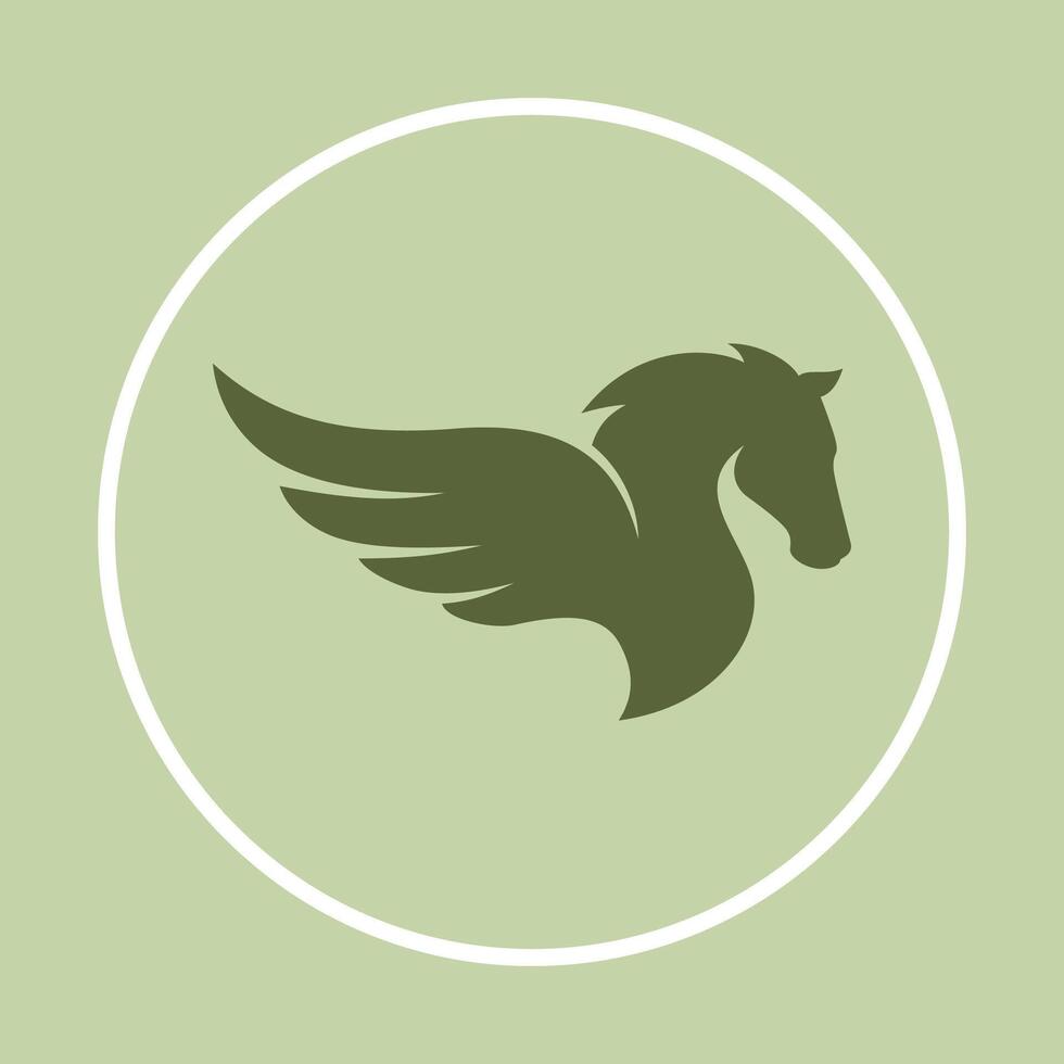 Pegasus icon colorful background abstract trendy illustration design vector