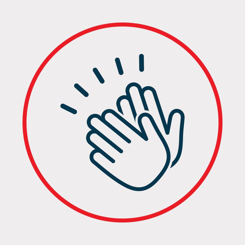 Clapping hand icon beautiful background abstract colorful illustration design vector