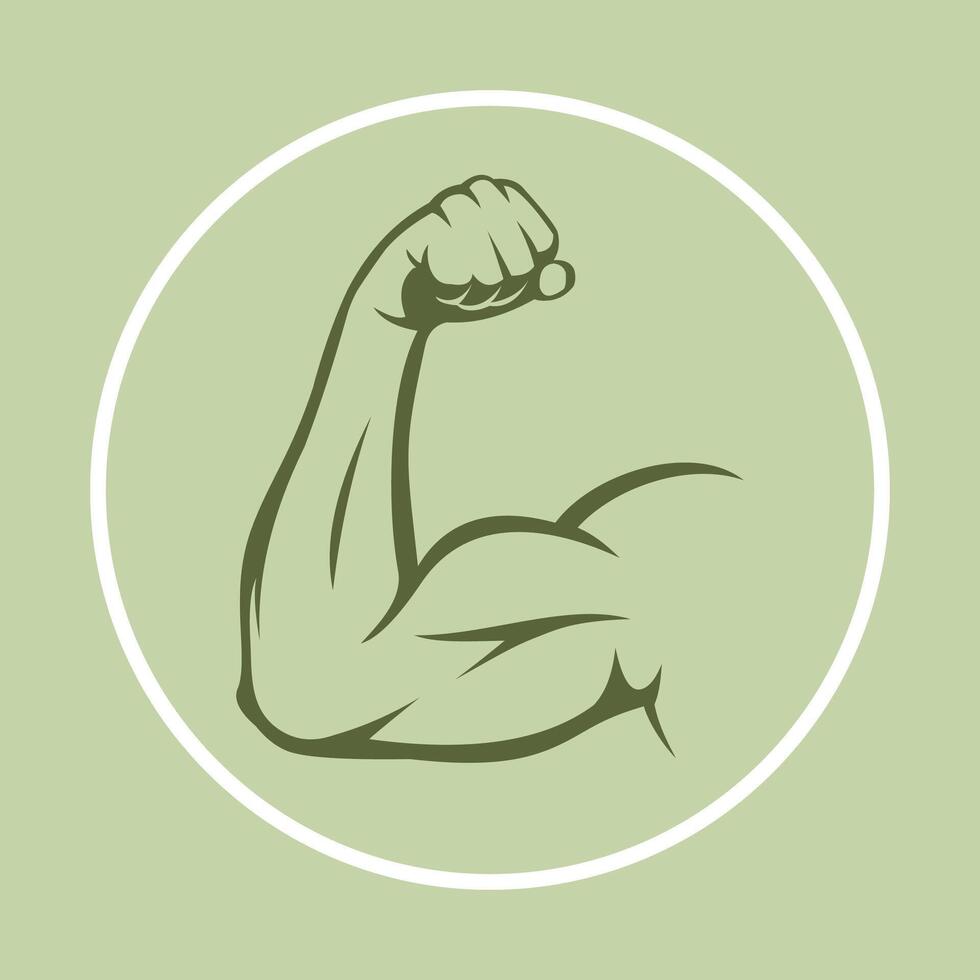 Strong hand icon colorful background abstract trendy illustration design vector