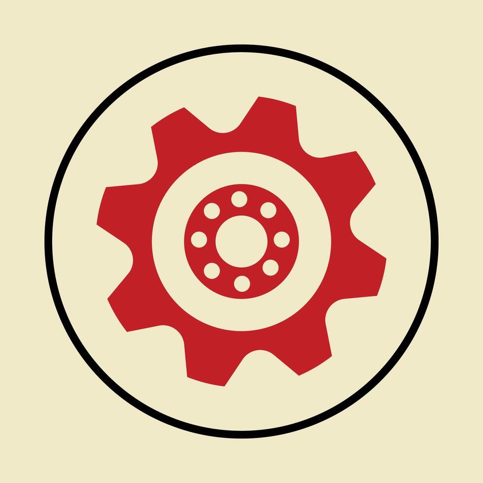 Gear symbol abstract beautiful amazing background illustration design vector