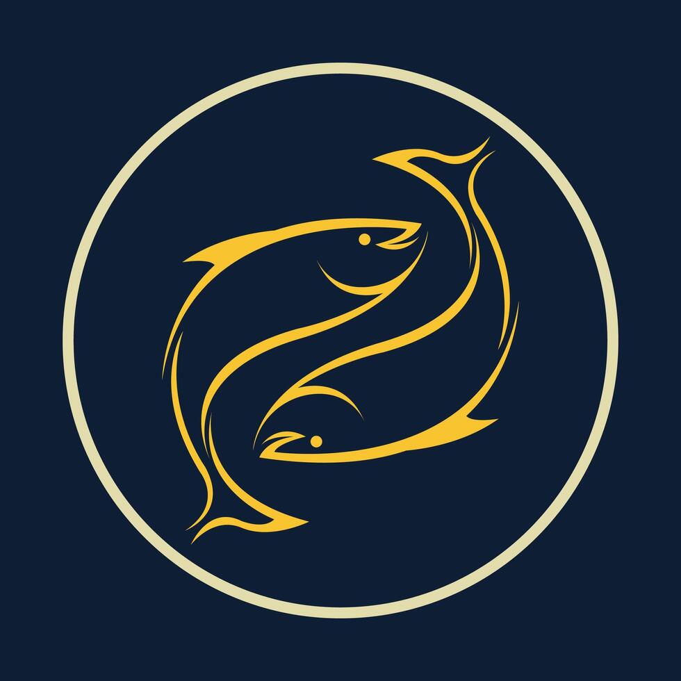 Fish symbol abstract beautiful lovely background illustration design vector